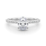 Platinum Lab Diamond Single Row Ring