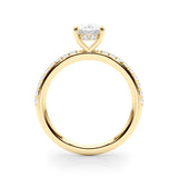 14K Yellow Gold Lab Diamond Shared Prong Ring