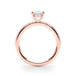 18K Rose Gold Lab Diamond Shared Prong Ring