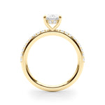 18K Yellow Gold Lab Diamond Hidden Halo Ring