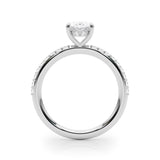 Platinum Lab Diamond Single Row Ring