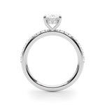 14K White Gold Lab Diamond Oval Ring
