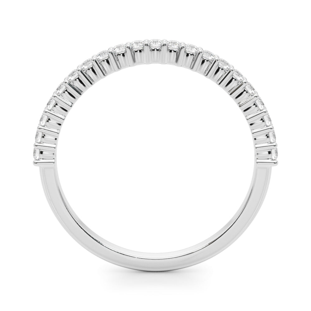 14K White Gold Diamond Wedding Band