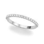 14K White Gold Diamond Wedding Band