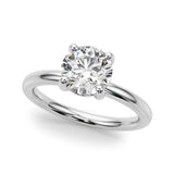 White Platinum 1CT Lab Diamond Solitaire Pendant