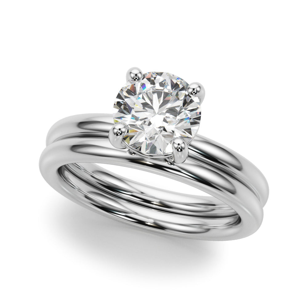 White Platinum 1CT Lab Diamond Solitaire Pendant