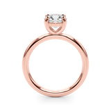 1 CT Lab Diamond 14K Rose Gold Solitaire Ring