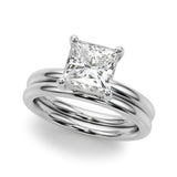 Princess Cut Lab Diamond Solitaire in 14K White Gold
