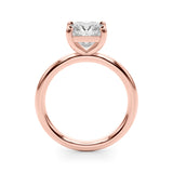 Princess Cut Lab Diamond Solitaire in Rose Gold