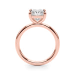 18K Rose Gold Princess Cut Lab Diamond Solitaire