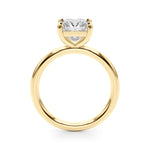 Princess Cut Lab Diamond Solitaire in 18K Yellow Gold