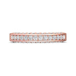 14K Gold Pink Micropave Wedding Band from the Micropave collection - 5159FFCUWB_14KP_Prm_H-I_SI1