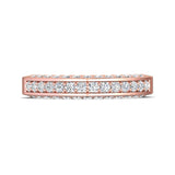 14K Gold Pink Micropave Wedding Band from the Micropave collection - 5159FFCUWB_14KP_Prm_H-I_SI1