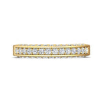 14K Gold Yellow Micropave Wedding Band from the Micropave collection - 5159FFCUWB_14KY_Prm_H-I_SI1