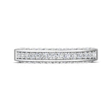 18K Gold White Micropave Wedding Band from the Micropave collection - 5159FFCUWB_18KW_Prm_H-I_SI1