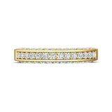 18K Gold Yellow Micropave Wedding Band from the Micropave collection - 5159FFCUWB_18KY_Prm_H-I_SI1