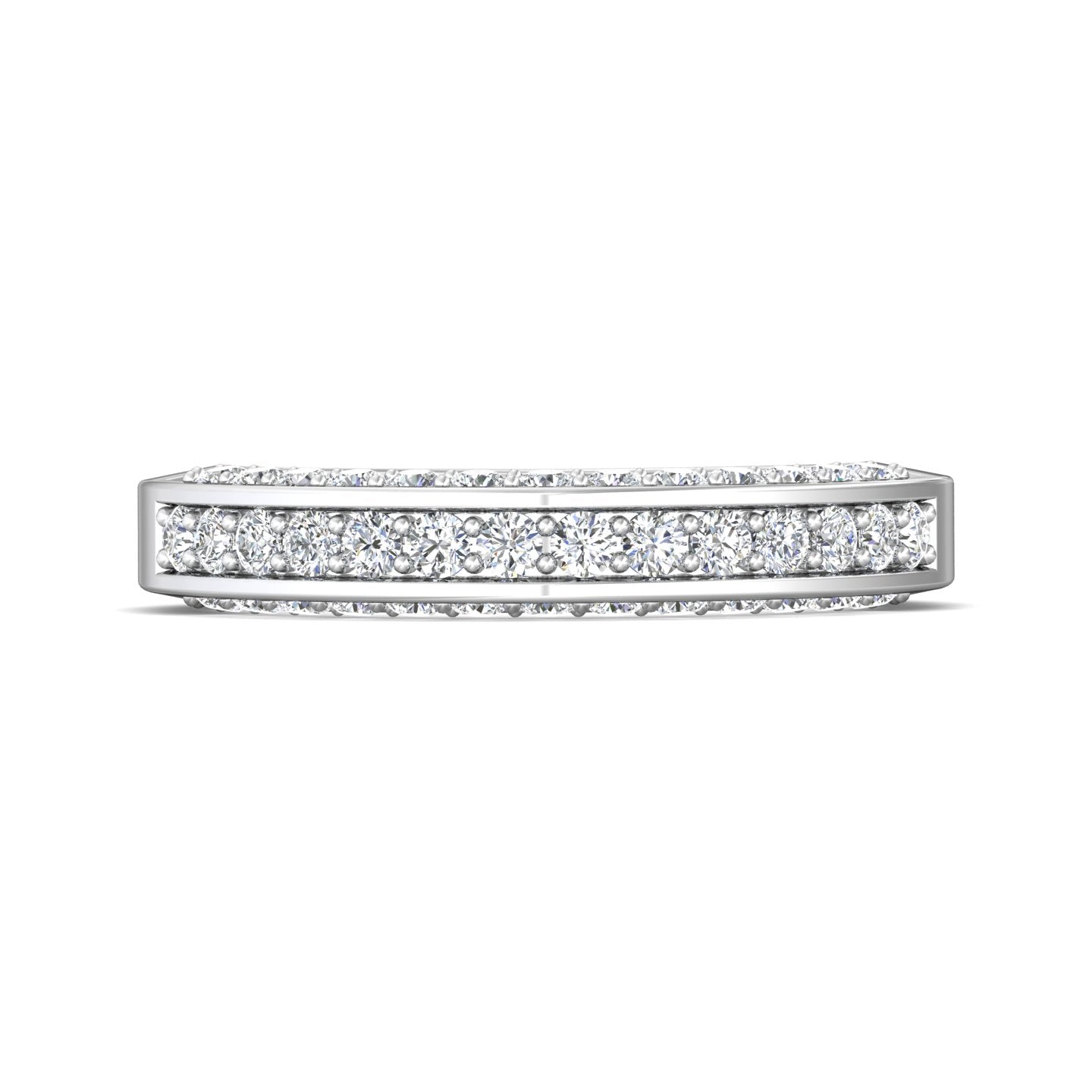 Platinum White Micropave Wedding Band from the Micropave collection - 5159FFCUWB_PlatW_Prm_H-I_SI1