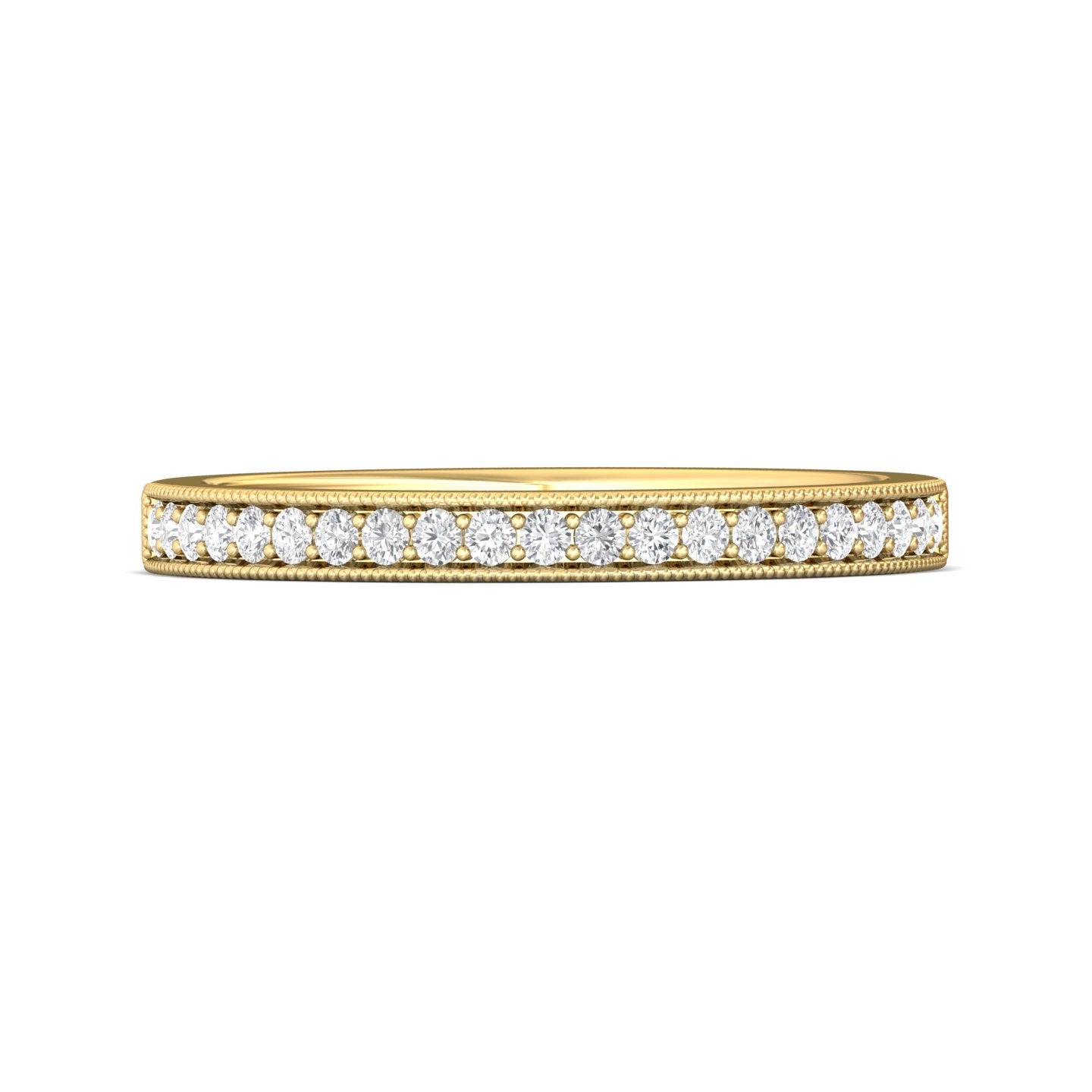 14K Gold Yellow Micropave Wedding Band from the Micropave collection - 5204SWB_14KY_Prm_H-I_SI1