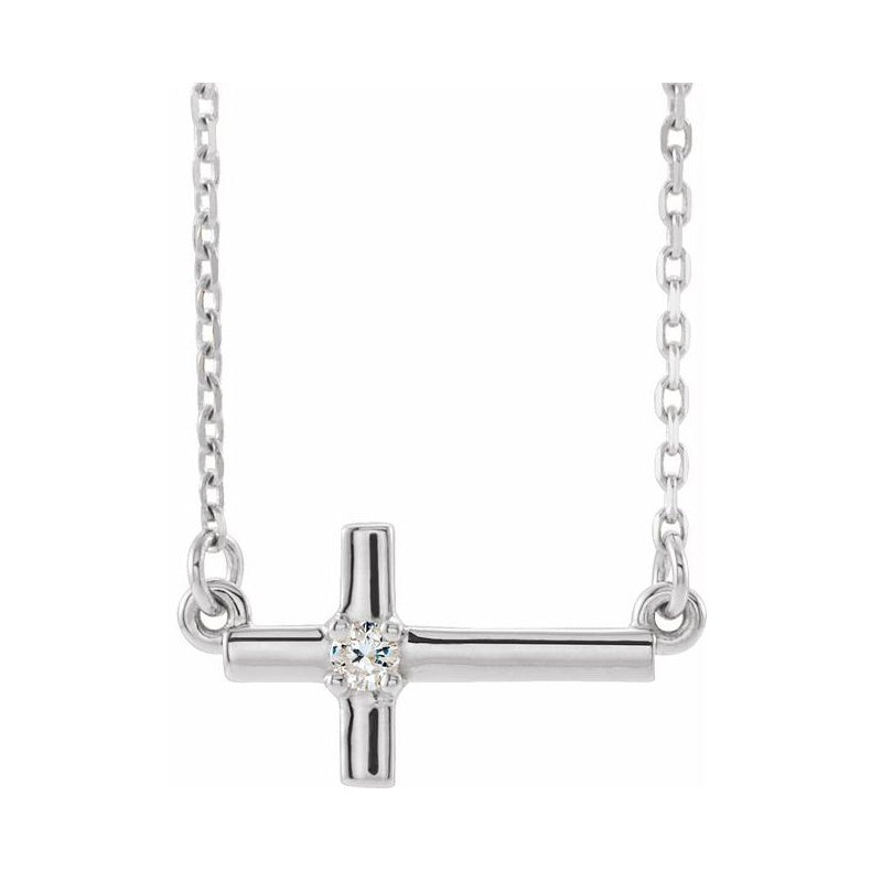 Sideways Cross Necklace or Center