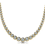 14K Yellow Gold Diamond Graduating Necklace