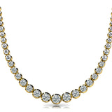 14K Yellow Gold Diamond Graduating Necklace