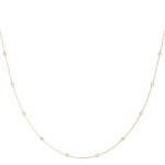 14K Yellow Gold 10-Diamond Layered Chain