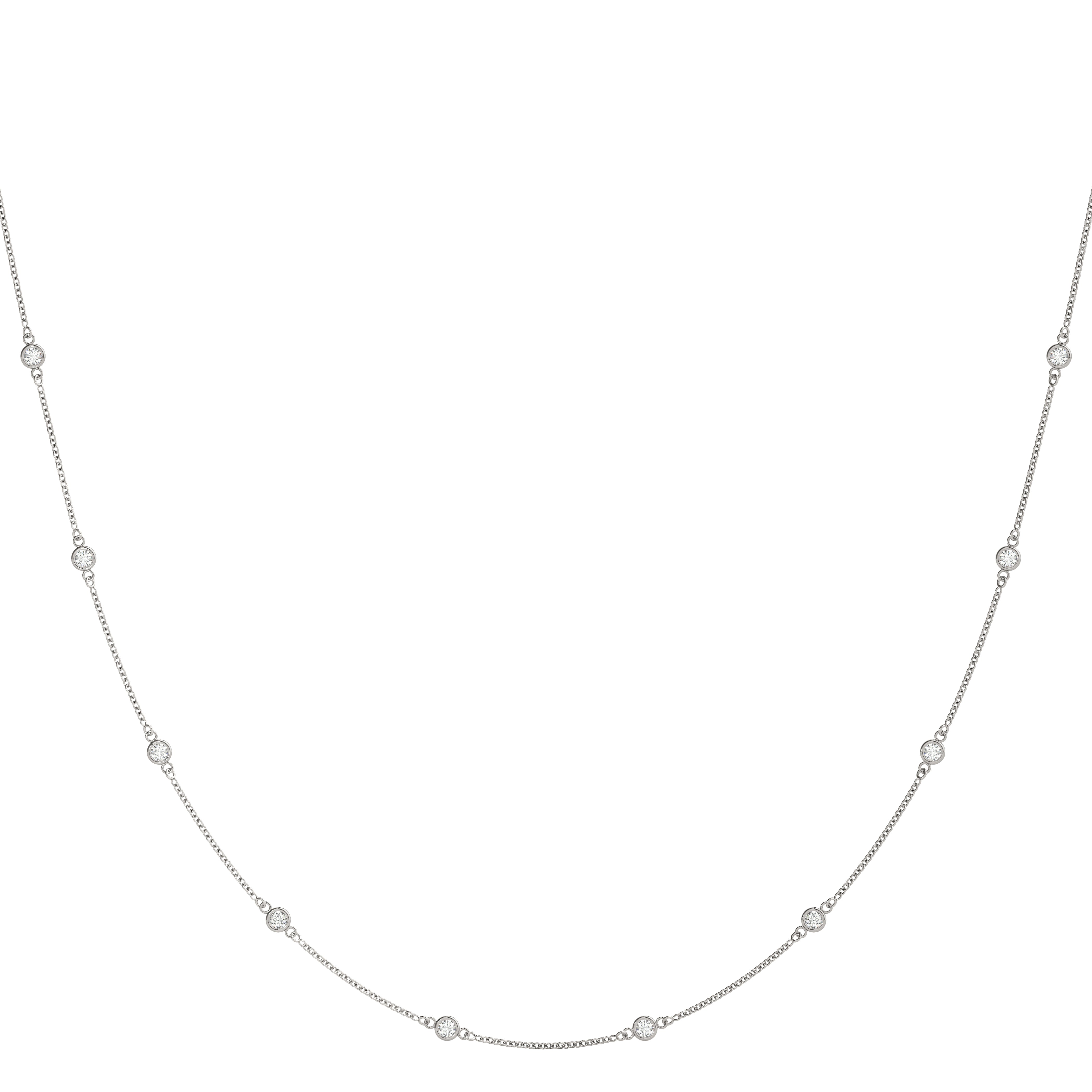 Lab Diamond 1.1mm Pendant Chain Necklace