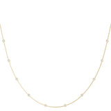 14K Yellow Gold Lab Diamond Chain Necklace