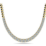 14K Yellow Gold Lab Diamond Graduated Necklace