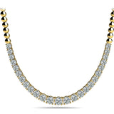 14K Yellow Gold Lab Diamond Graduated Necklace
