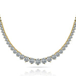 14K Yellow Gold Lab Diamond Graduated Necklace