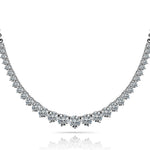 14K Gold Lab Diamond Graduated Necklace