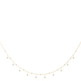 14K Yellow Gold Lab Diamond Chain Necklace