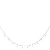 White Gold Multi-Diamond Layered Pendant Necklace