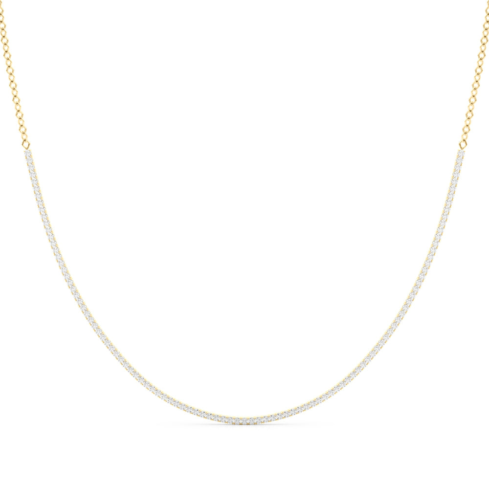 18K Yellow Gold 147 Diamond 16"" Necklace