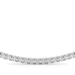 White Gold 16"" Lab Diamond Cluster Necklace