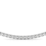 White Gold 16"" Lab Diamond Cluster Necklace