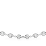 14K Gold Lab Diamond Paper Clip Necklace