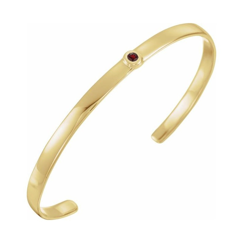 Bezel-Set Cuff Bracelet
