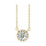 French-Set Halo-Style Necklace or Center