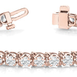 Rose Gold Lab Diamond In Line Tennis Bracelet