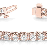 Rose Gold Lab Diamond In-Line Tennis Bracelet