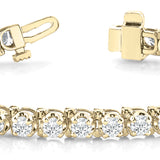 14K Yellow Gold Lab Diamond In-Line Tennis Bracelet