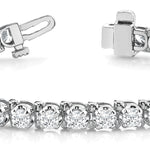 White Platinum Diamond Line Bracelet