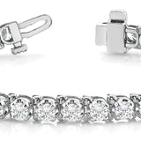 White Platinum Diamond Line Bracelet