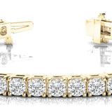 14K Yellow Gold Lab Diamond In-Line Bracelet