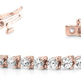 Rose Gold Lab Diamond In-Line Tennis Bracelet