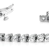 White Gold Lab Diamond In-Line Tennis Bracelet