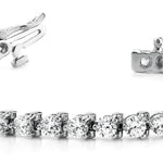 White Platinum 50-Stone Diamond Line Bracelet
