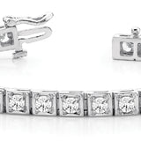 Lab Diamond In Line Illusion Bracelet